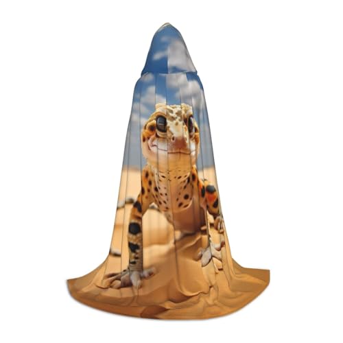 axzttupy Umhang mit Kapuze und Leoparden-Motiv, Unisex, mit Kapuze, für Zauberer, Weihnachten, Karneval, Halloween, Cosplay von axzttupy