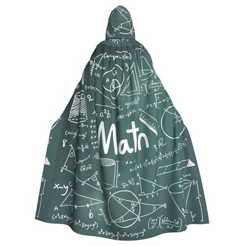 axzttupy Umhang mit Kapuze und Mathematikunterricht, Unisex, Halloween, volle Länge, für Mittelalter-Renaissance-Cosplay-Kostüme von axzttupy