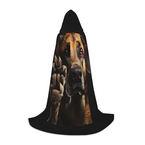 axzttupy Umhang mit Kapuze und Pfotenabdruck, Unisex, für Zauberer, Weihnachten, Karneval, Halloween, Cosplay von axzttupy