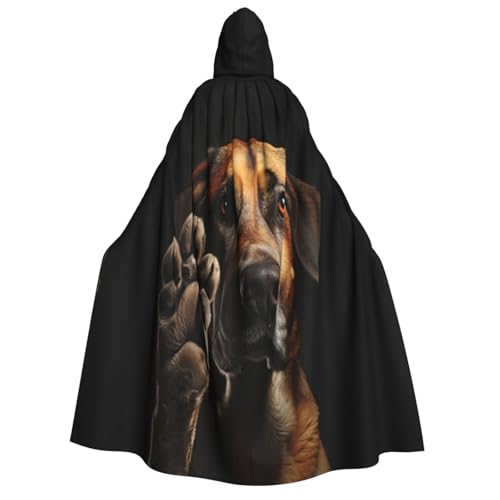 axzttupy Umhang mit Kapuze und Pfotenabdruck für Erwachsene, Halloween, Weihnachten, Karneval, Partys, Mittelalter-Kostüm von axzttupy