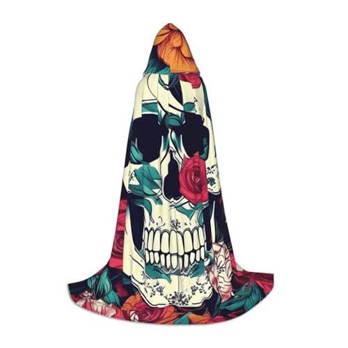 axzttupy Umhang mit Kapuze und Totenkopf-Motiv, für Karneval, Halloween und Motto-Partys, bequemer Umhang axzttupy Umhang mit Kapuze und Totenkopf-Motiv, für Karneval, Halloween und Motto-Partys, bequemer Umhang von axzttupy