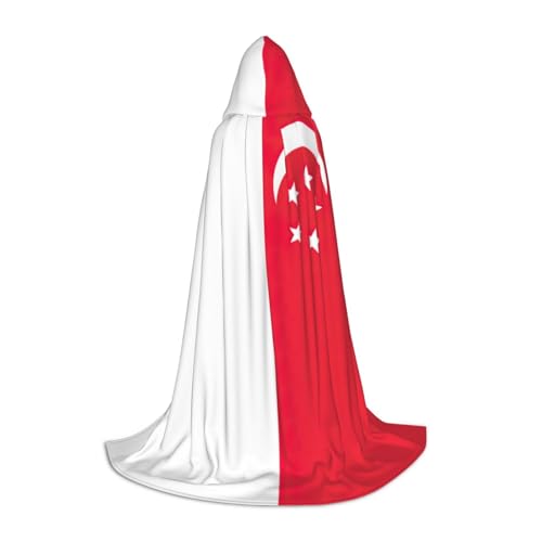 axzttupy Umhang mit Singapur-Flagge, Unisex, mit Kapuze, volle Länge, für Zauberer, Weihnachten, Karneval, Halloween, Cosplay axzttupy Umhang mit Singapur-Flagge, Unisex, mit Kapuze, volle Länge, für Zauberer, Weihnachten, Karneval, Halloween, Cosplay von axzttupy