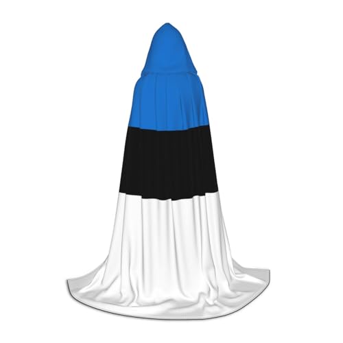 axzttupy Umhang mit der Flagge Estlands, Unisex, mit Kapuze, für Zauberer, Weihnachten, Karneval, Halloween, Cosplay axzttupy Umhang mit der Flagge Estlands, Unisex, mit Kapuze, für Zauberer, Weihnachten, Karneval, Halloween, Cosplay von axzttupy
