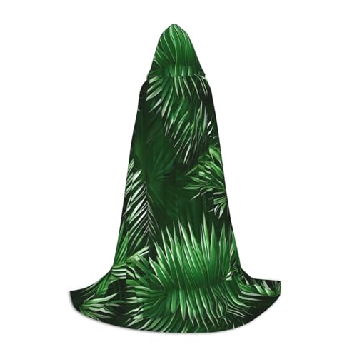 axzttupy Umhang mit grünen Blättern der Palme, tropische Pflanzen, mit Kapuze, Umhang für Karneval, Halloween und Motto-Partys, bequemer Umhang axzttupy Umhang mit grünen Blättern der Palme, tropische Pflanzen, mit Kapuze, Umhang für Karneval, Halloween und Motto-Partys, bequemer Umhang von axzttupy