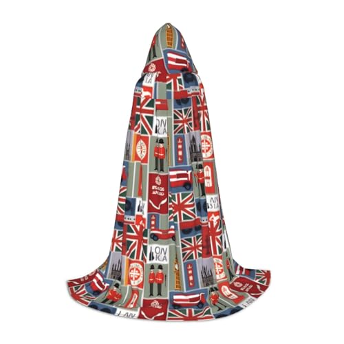 axzttupy Unisex Kapuzenumhang mit England-Symbolen, für Zauberer, Weihnachten, Karneval, Halloween, Cosplay axzttupy Unisex Kapuzenumhang mit England-Symbolen, für Zauberer, Weihnachten, Karneval, Halloween, Cosplay von axzttupy