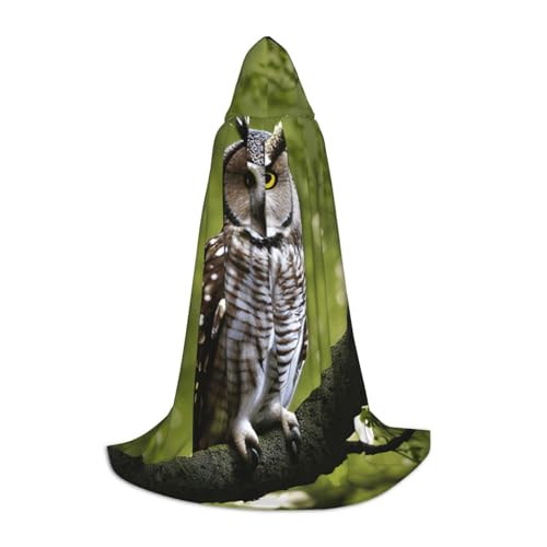 axzttupy Unisex Kapuzenumhang mit Eulen-Motiv und Baumzweigen, für Zauberer, Weihnachten, Karneval, Halloween, Cosplay axzttupy Unisex Kapuzenumhang mit Eulen-Motiv und Baumzweigen, für Zauberer, Weihnachten, Karneval, Halloween, Cosplay von axzttupy