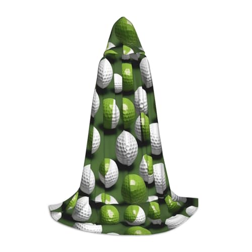 axzttupy Unisex Kapuzenumhang mit Golfball-Aufdruck, für Zauberer, Weihnachten, Karneval, Halloween, Cosplay von axzttupy