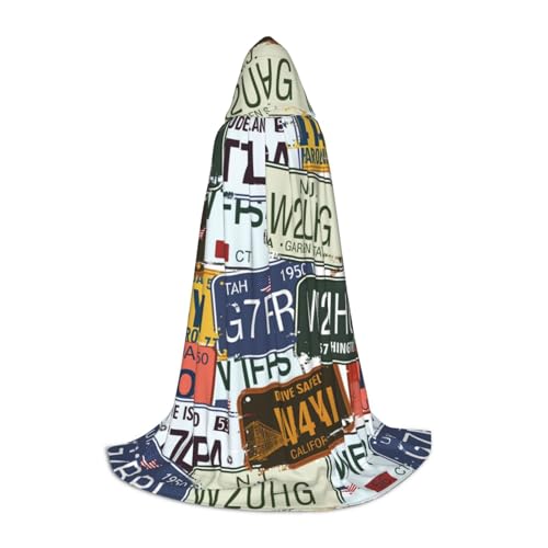 axzttupy Unisex Kapuzenumhang mit Nummernschild-Druck, für Zauberer, Weihnachten, Karneval, Halloween, Cosplay axzttupy Unisex Kapuzenumhang mit Nummernschild-Druck, für Zauberer, Weihnachten, Karneval, Halloween, Cosplay von axzttupy