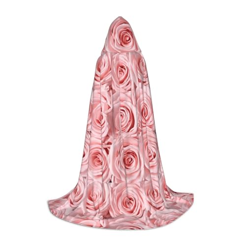 axzttupy Unisex Kapuzenumhang mit frischen Rosen, für Zauberer, Weihnachten, Karneval, Halloween, Cosplay von axzttupy