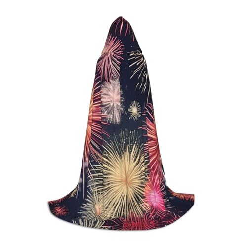 axzttupy Wunderschöner Feuerwerk-Umhang mit Kapuze für Karneval, Halloween und Motto-Partys, bequemer Umhang axzttupy Wunderschöner Feuerwerk-Umhang mit Kapuze für Karneval, Halloween und Motto-Partys, bequemer Umhang von axzttupy