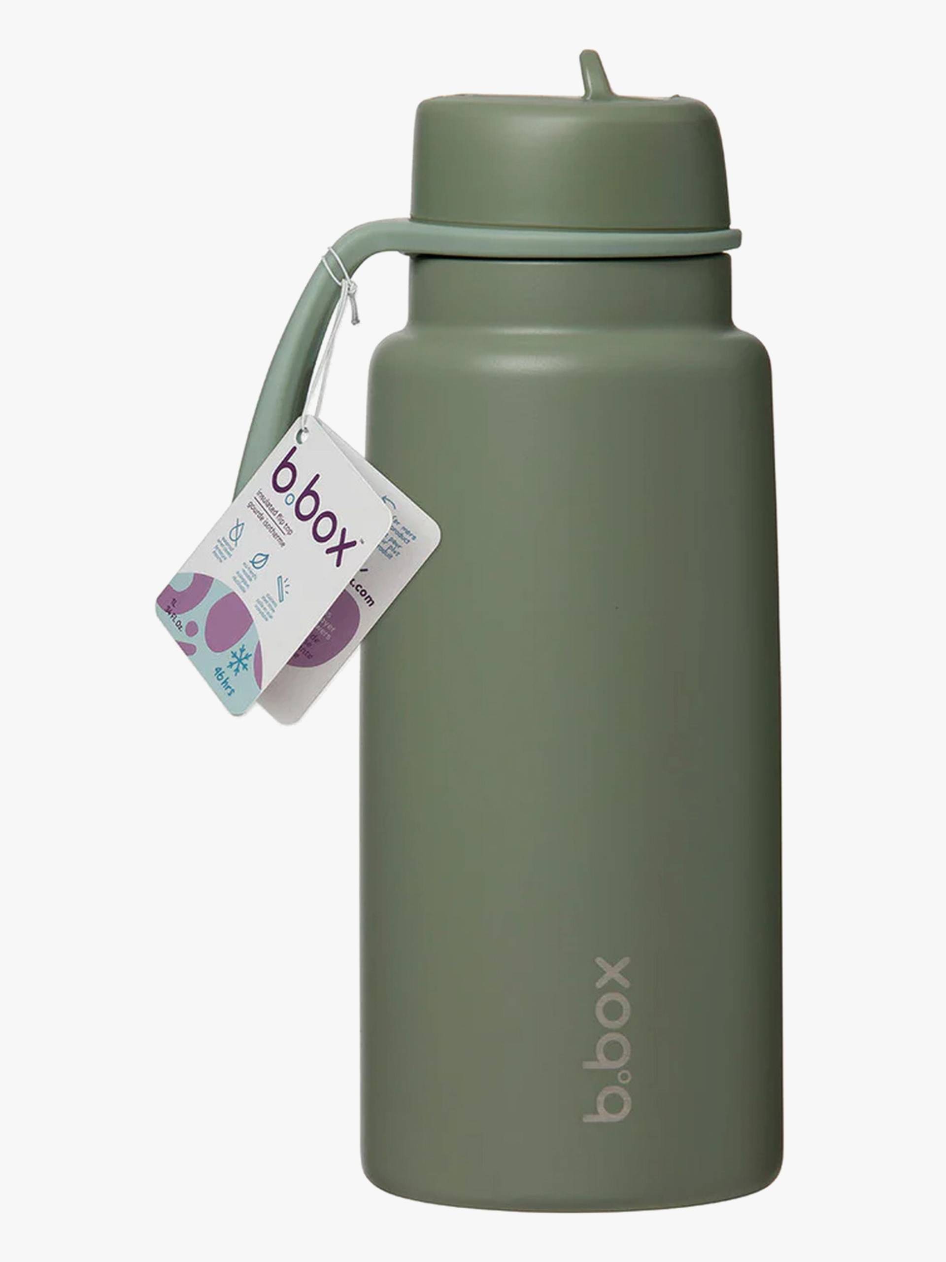 b.box Trinkflasche mit Flip Top 1L, Olive b.box Trinkflasche mit Flip Top 1L, Olive von b.box