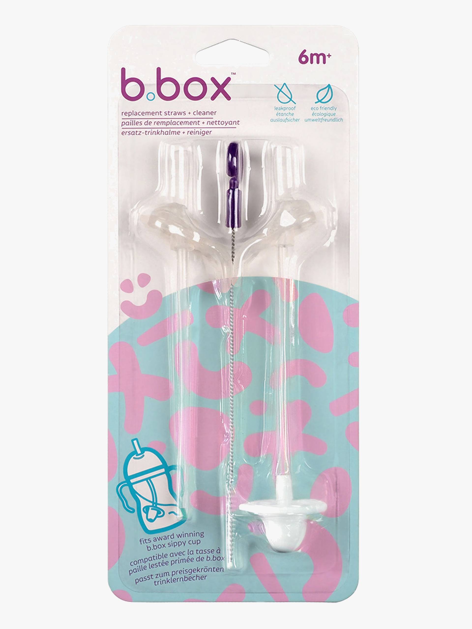b.box Trinkhalm &  Reinigungsset für Schnabeltasse von b.box