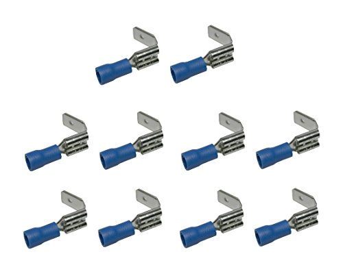 Flachsteckadapter Steckverbinder Stecker blau 6,3mm 10 Stück (0024) von B2Q