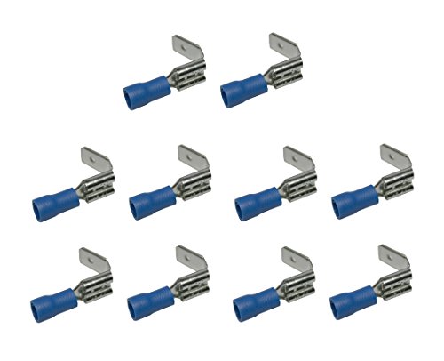 B2Q Flachsteckadapter Steckverbinder Stecker blau 6,3mm 10 Stück (0024) von B2Q
