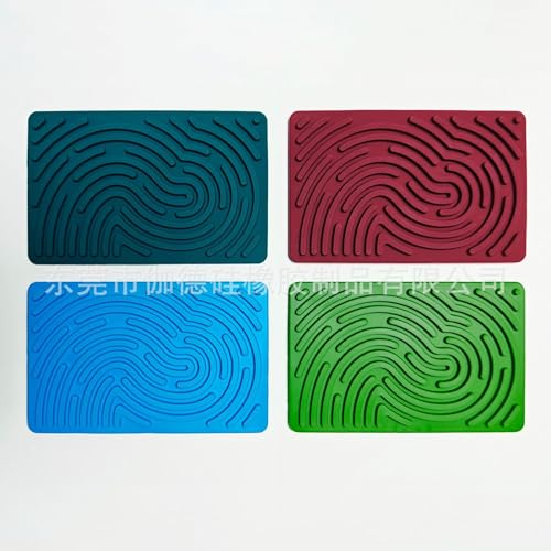4 Pcs Sensorik Activity Board Silicone, Sensorik Spielzeug Doppelseitiges Aktivitätsbrett mit 20 Silikonstäbchen und Reisetasche für Kinder 3+ von babikeen