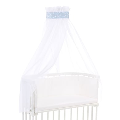 babybay® Himmel Piqué mit Band passend für alle Modelle azurblau Sterne weiß von babybay