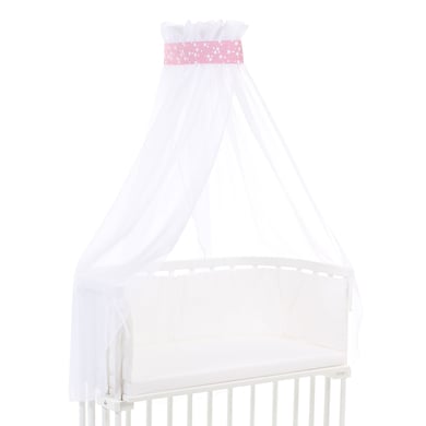 babybay® Himmel Piqué mit Band passend für alle Modelle beere Sterne weiß von babybay