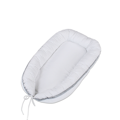 babybay® Kuschelnest weiß Punkte perlgrau von babybay