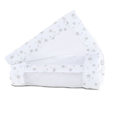 babybay® Nestchen Mesh-Piqué Maxi, Boxspring und Comfort weiß Sterne 168x24 cm von babybay