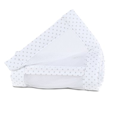 babybay® Nestchen Mesh-Piqué für Maxi, Boxspring und Comfort weis Punkte 168x24 cm von babybay