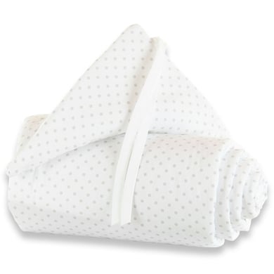 babybay® Nestchen Piqué Original Punkte perlgrau 144x25 cm von babybay