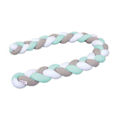 babybay Nestchenschlange Jersey geflochten 280 cm passend für Kinderbetten weiß/beige/mint babybay Nestchenschlange Jersey geflochten 280 cm passend für Kinderbetten weiß/beige/mint von babybay