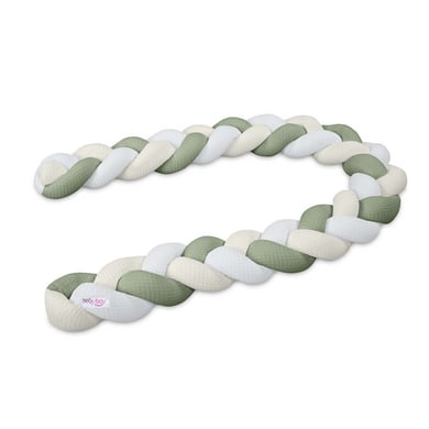 babybay Nestchenschlange Waffelpiqué geflochten 180 cm passend für alle Modelle weiß/ivory/jadegrün babybay Nestchenschlange Waffelpiqué geflochten 180 cm passend für alle Modelle weiß/ivory/jadegrün von babybay
