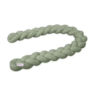 babybay Nestchenschlange Waffelpiqué geflochten 280 cm passend für Kinderbetten jadegrün babybay Nestchenschlange Waffelpiqué geflochten 280 cm passend für Kinderbetten jadegrün von babybay