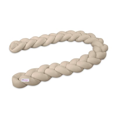 babybay Nestchenschlange Waffelpiqué geflochten 280 cm passend für Kinderbetten sand babybay Nestchenschlange Waffelpiqué geflochten 280 cm passend für Kinderbetten sand von babybay