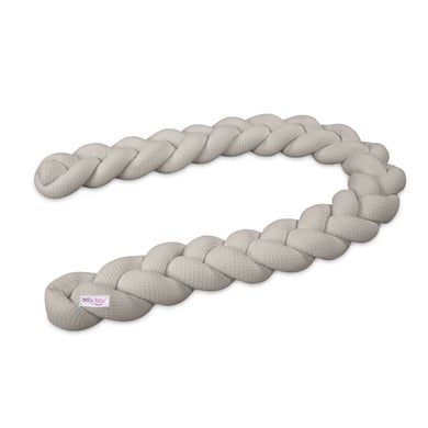 babybay Nestchenschlange Waffelpiqué geflochten 280 cm passend für Kinderbetten weißgrau babybay Nestchenschlange Waffelpiqué geflochten 280 cm passend für Kinderbetten weißgrau von babybay