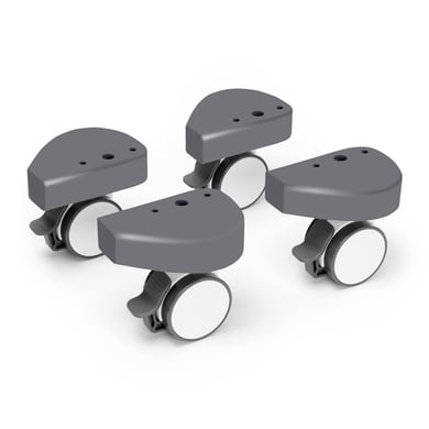 babybay Rollensatz Spezial schiefergrau lackiert babybay Rollensatz Spezial schiefergrau lackiert von babybay
