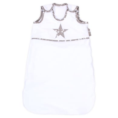 babybay Schlafsack Organic Cotton, weiß Applikation Stern taupe Sterne weiß babybay Schlafsack Organic Cotton, weiß Applikation Stern taupe Sterne weiß von babybay