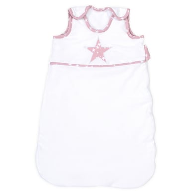 babybay Schlafsack Organic Cotton weiß Applikation Stern beere Sterne weiß von babybay