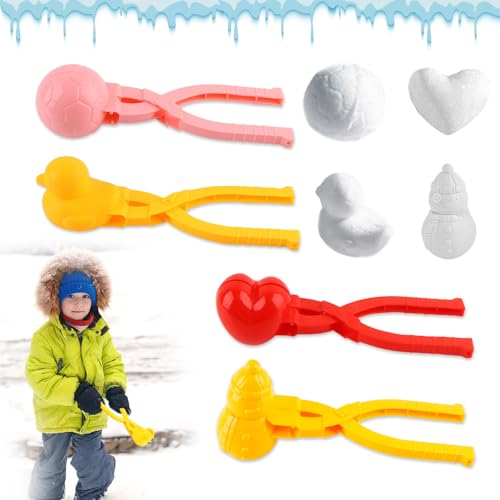 badaren 4 Stück Schneeball Clip, Schneeball Former, Plastikschneeballclip, Winter Outdoor-Aktivitäten, für Schneeballschlachten für Kinder und, Zufällige Farben badaren 4 Stück Schneeball Clip, Schneeball Former, Plastikschneeballclip, Winter Outdoor-Aktivitäten, für Schneeballschlachten für Kinder und, Zufällige Farben von badaren