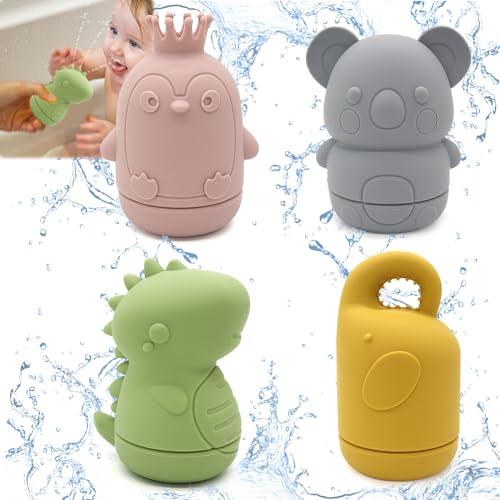 Badaren 4er-Pack Badewannenspielzeug | Wasserspielzeug für Baby, Badespielzeug aus Silikon für Badespaß Badaren 4er-Pack Badewannenspielzeug | Wasserspielzeug für Baby, Badespielzeug aus Silikon für Badespaß von badaren