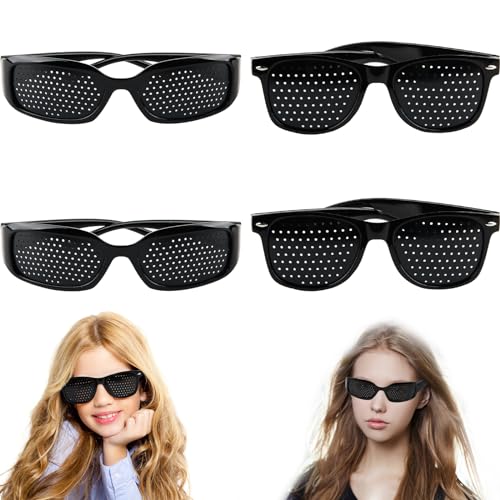 badaren Rasterbrille Pinhole Glasses*4 Stück, lochbrille für augentraining, Augentrainer Lochbrille, Schwarze Rasterbrille, Pinhole Glasses, Gitterbrille mit Faltbaren zum Augenentspannungstraining badaren Rasterbrille Pinhole Glasses*4 Stück, lochbrille für augentraining, Augentrainer Lochbrille, Schwarze Rasterbrille, Pinhole Glasses, Gitterbrille mit Faltbaren zum Augenentspannungstraining von badaren