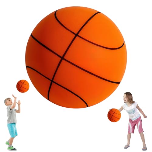 badaren Silent Basketball, Lautloser Basketball, Leiser Basketball, Silence Basketball, Silent Basketball 24cm, Soft Basketball Indoor Basketball für Training, Schaumstoffball für Kinder ab 7 Jahren von badaren