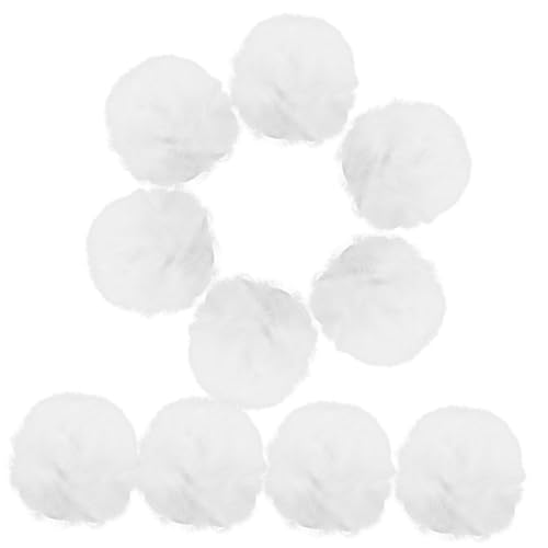 Balacoo 10 Stück Flauschige Hasenschwänze mit Metallnadel Süßes Bunny Tail Kostüm Zubehör Verstellbar für Kleidung Schuhe Hüte für Karneval Halloween Cosplay und Party von balacoo