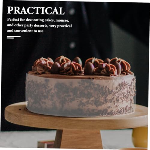 Balacoo 100 Blatt Teiliges Transparente Selbstklebende Kuchenfolie Flexible Torten Dekofolie für Geburtstagstorten Mousse Schokoladenkuchen Praktische Backzubehörrolle von balacoo
