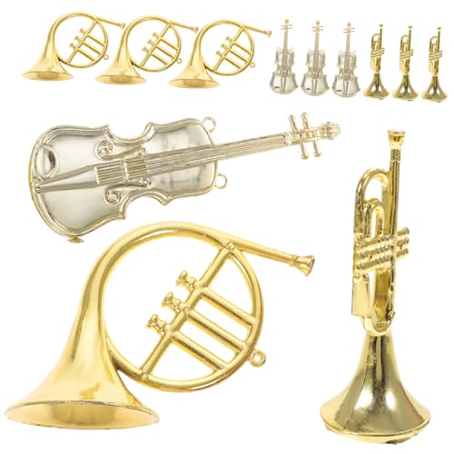 Balacoo 12 Stück Teiliges Miniatur Musikinstrumenten aus Kunststoff Glatte Oberfläche Leichte Weihnachtsbaum Deko mit Trompete und Horn für DIY Christbaumschmuck Fenster und Balacoo 12 Stück Teiliges Miniatur Musikinstrumenten aus Kunststoff Glatte Oberfläche Leichte Weihnachtsbaum Deko mit Trompete und Horn für DIY Christbaumschmuck Fenster und von balacoo