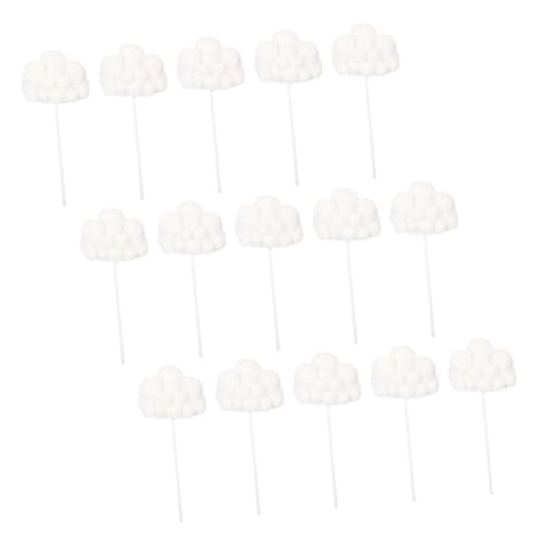 Balacoo 15 Stück Teiliges Wolken Cake Topper Weiß für Geburtstagstorte Tortendeko Cupcake Dekoration Party Zubehör Kuchenaufsätze für Festliche Anlässe von balacoo