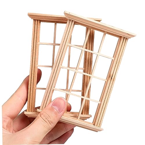 Balacoo 2 Stück Miniatur Puppenhausfenster Maßstab Teiliges aus Naturbelassenem Holz Detailgetreuer Zwölfgeteilter Fensterrahmen für Puppenhausdekoration und Modellbau Zubehör Balacoo 2 Stück Miniatur Puppenhausfenster Maßstab Teiliges aus Naturbelassenem Holz Detailgetreuer Zwölfgeteilter Fensterrahmen für Puppenhausdekoration und Modellbau Zubehör von balacoo