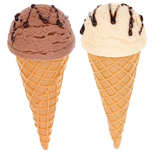 Balacoo 2 Stück Teiliges Eiscreme aus Langlebigem PVC Realistische Kleine Eistüten Modelle für Schaufenster Fotografie und Tischdekoration Lebendige Farben für Eisdielen und Events Balacoo 2 Stück Teiliges Eiscreme aus Langlebigem PVC Realistische Kleine Eistüten Modelle für Schaufenster Fotografie und Tischdekoration Lebendige Farben für Eisdielen und Events von balacoo