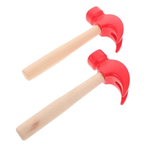 Balacoo 2 Stück Teiliges Holzhammer für Realistische Nachbildung Rot Sicher Verarbeitet Fördert Feinmotorik und Hand Augen Koordination für Mädchen und Jungen von balacoo