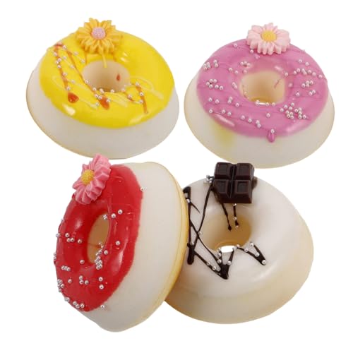 Balacoo 4 STÜCKE Teiliges Künstliche Mini Donuts Realistische Food Props mit Bunten Perlen Detailgetreue Dessert Dekoration für Party Fotografie und Heimdekor Täuschend Echte Nachbildung Balacoo 4 STÜCKE Teiliges Künstliche Mini Donuts Realistische Food Props mit Bunten Perlen Detailgetreue Dessert Dekoration für Party Fotografie und Heimdekor Täuschend Echte Nachbildung von balacoo