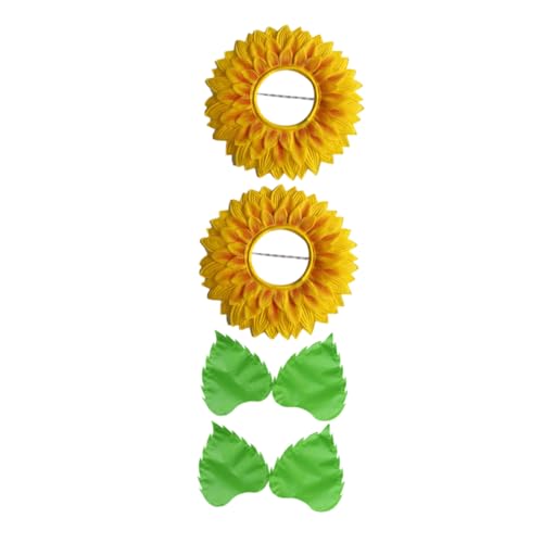Balacoo Lustiges Sonnenblumen Kopfschmuck mit Grünem Handschuh für Tanzkostüm Kindergarten Sportfest Bühnenauftritt Accessoire von balacoo