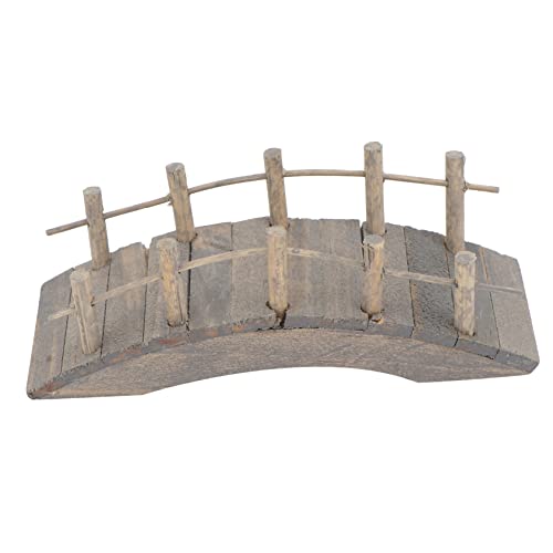 Balacoo Mini Holzbrücke Miniatur Garten Dekoration Simulation Brücke Ornament für Puppenhaus Außenszene Leichtes Detailgetreues Modell als Hauszubehör und Landschaftsbau Accessoire von balacoo