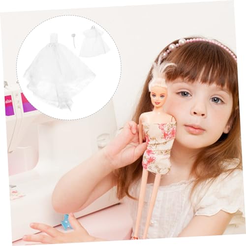 Balacoo Mini Puppen Hochzeitskleid mit Schleier und Blumenstrauß Weißes Elegantes Brautkleid für Puppen Detailliertes Kompaktes Kostüm für Fantasievolles Ankleidespiel Balacoo Mini Puppen Hochzeitskleid mit Schleier und Blumenstrauß Weißes Elegantes Brautkleid für Puppen Detailliertes Kompaktes Kostüm für Fantasievolles Ankleidespiel von balacoo