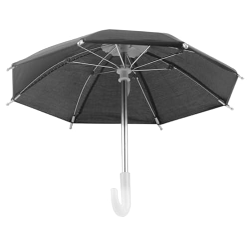 Balacoo Mini Regenschirm für Puppenhaus Stilvolle Realistische Miniatur Schirm Dekoratives Accessoire für Amerikanische Mädchenpuppe Schwarz Perfektes Puppenhaus Deko von balacoo