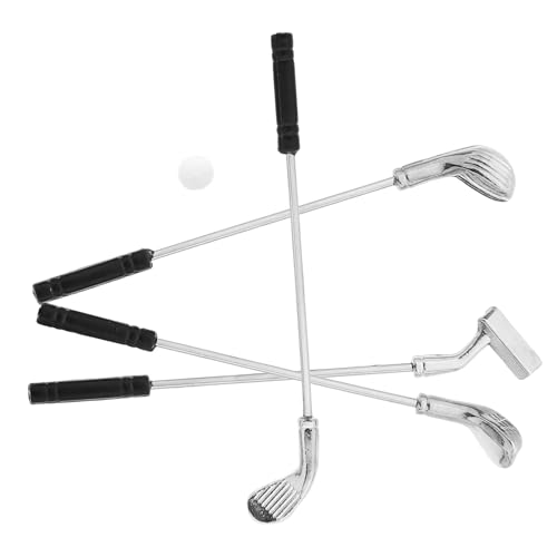 Balacoo Miniatur Golfschläger mit Ball Detailgetreues Mini Haus Zubehör Langlebiges Modell Dekoration für Puppenhaus Geschenkidee für Sammler von balacoo